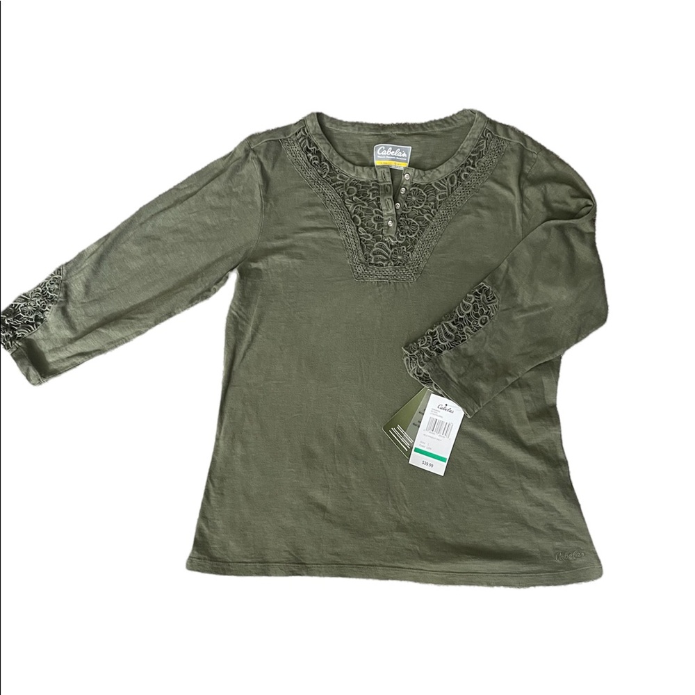 SALE THRU 8/14-  NWT Cabela’s Knit Blouse (L)